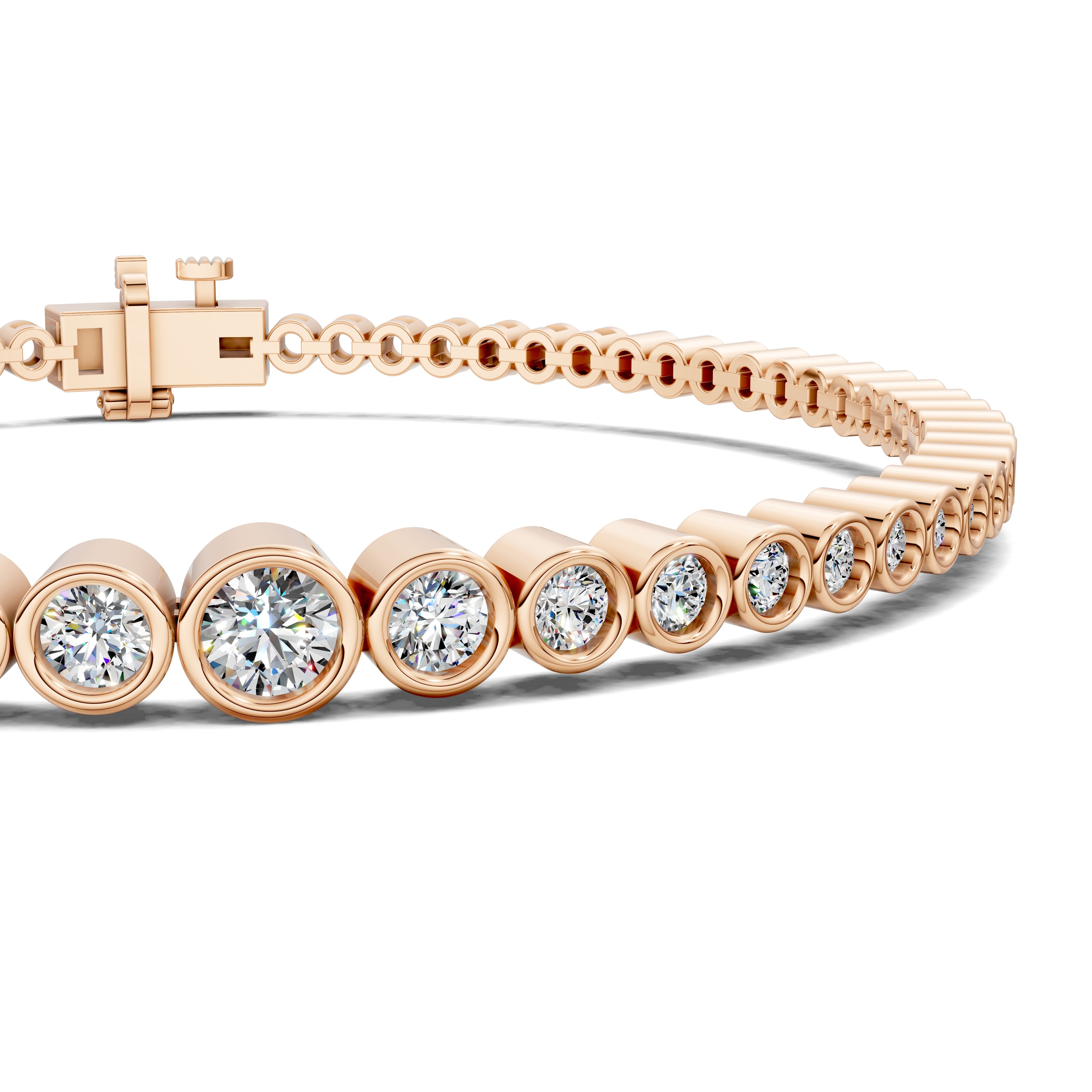 Grace Graduated Round Bezel Tennis Bracelet