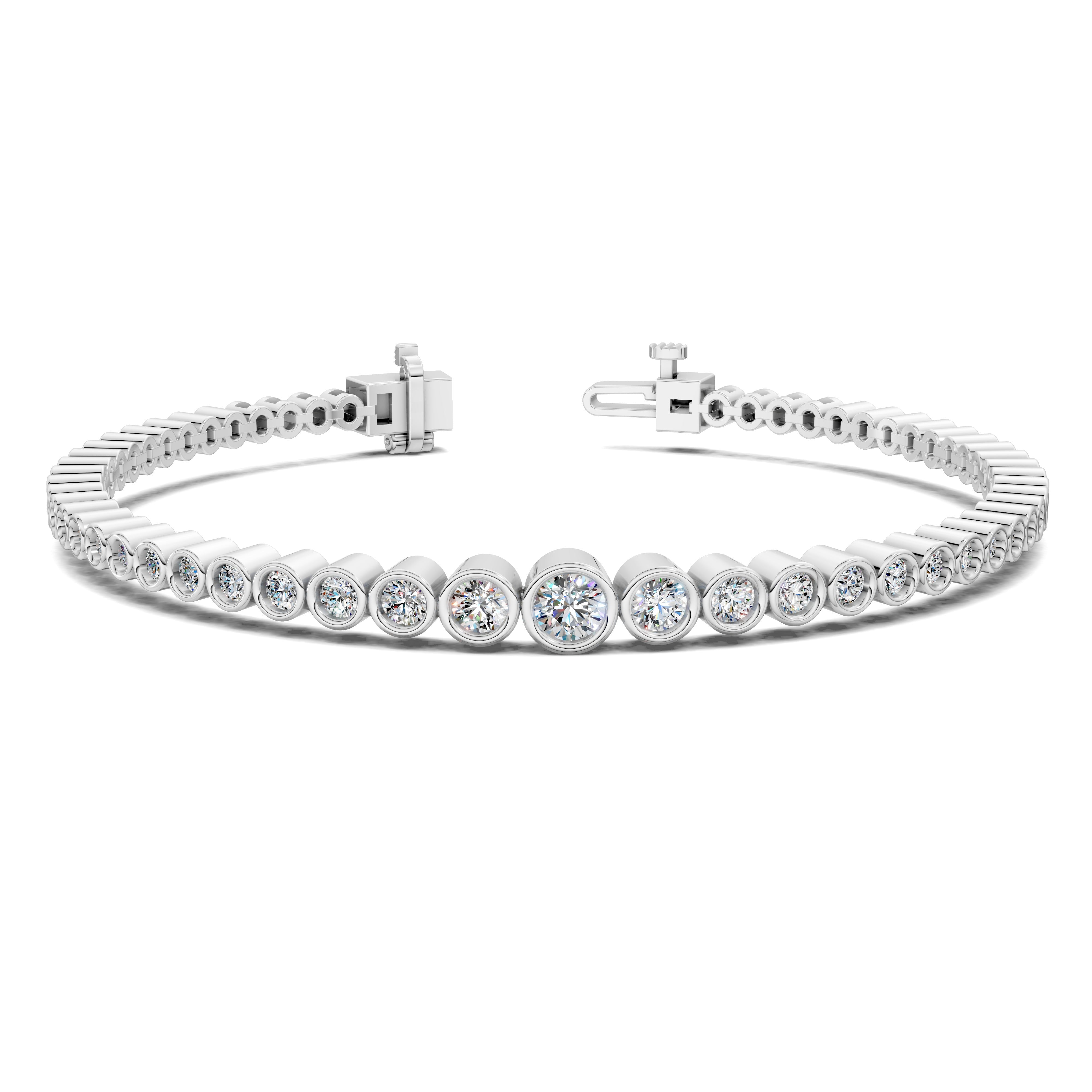 Grace Graduated Round Bezel Tennis Bracelet