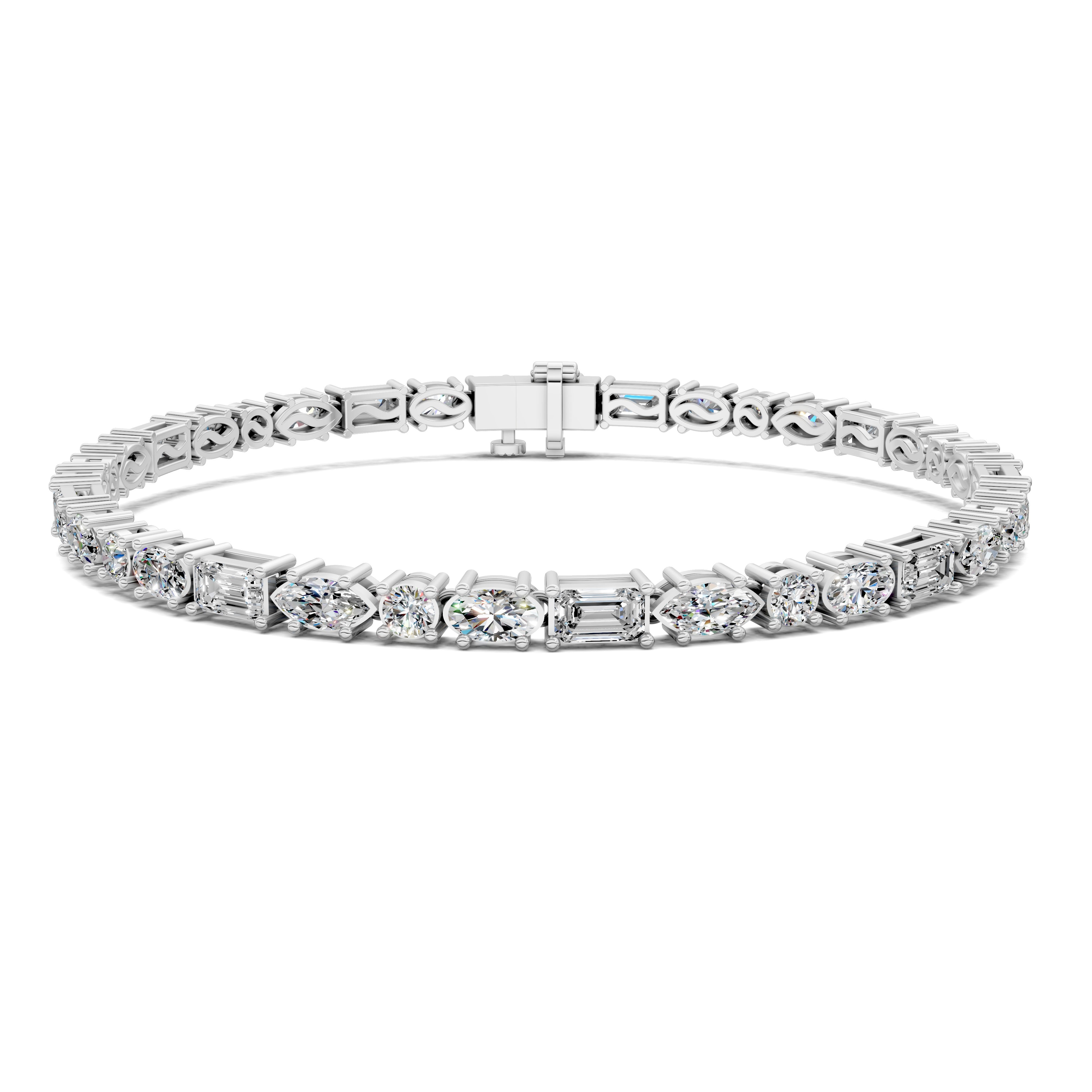 Sophie Mixed-Shape 4-Prong Tennis Bracelet