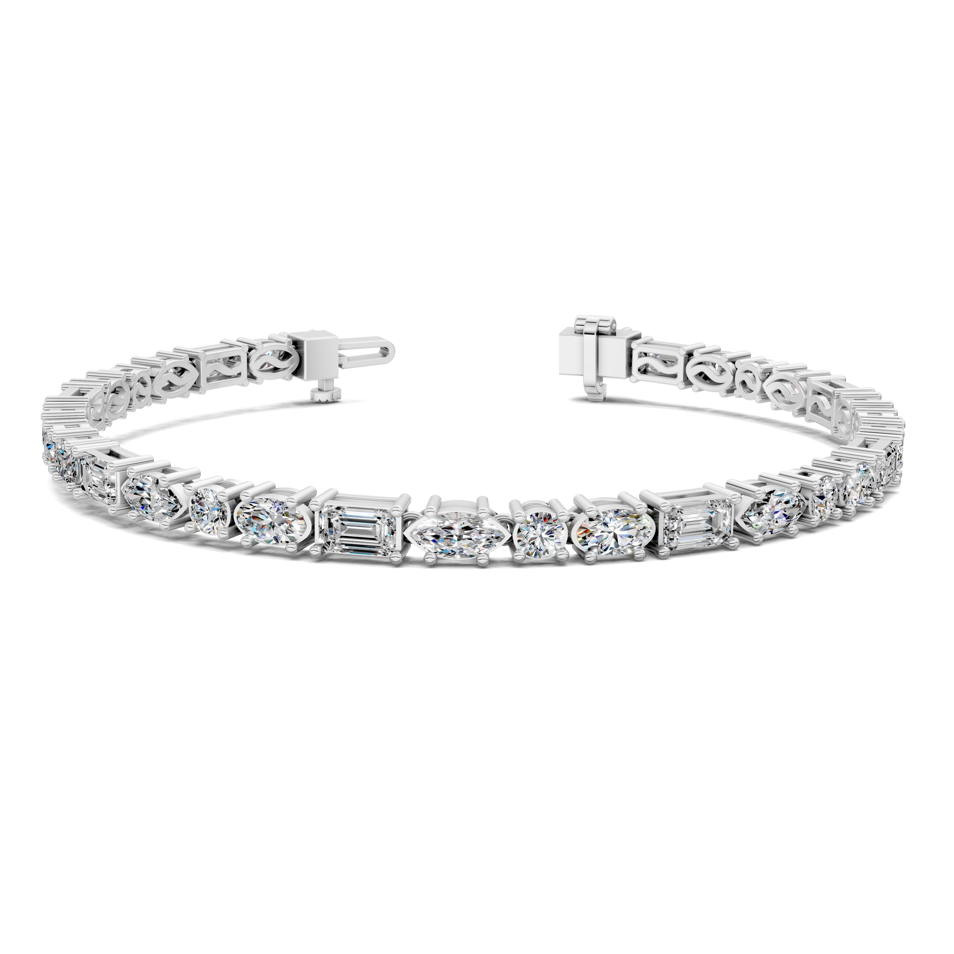 Sophie Mixed-Shape 4-Prong Tennis Bracelet