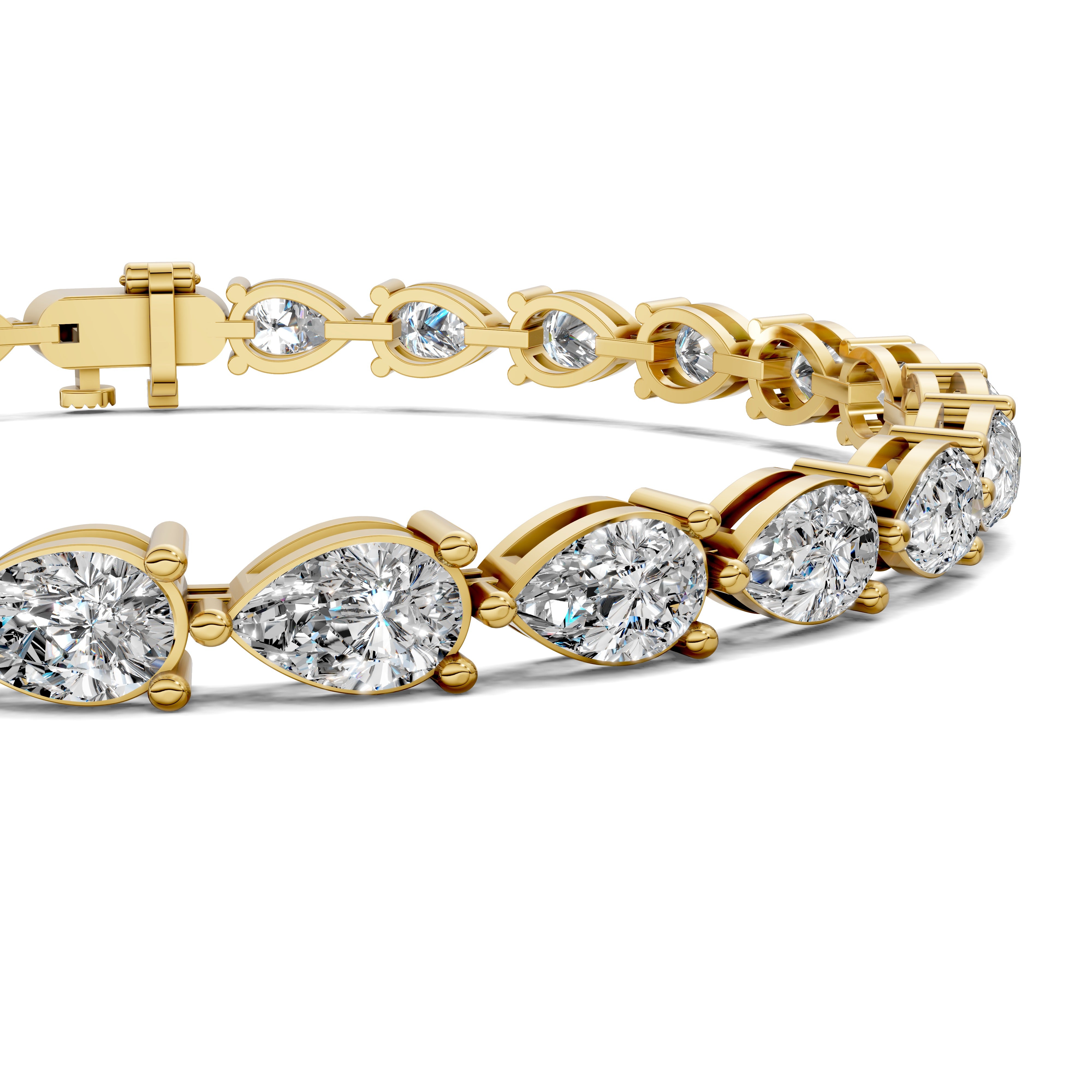 Audrey East-West Pear Tennis Bracelet