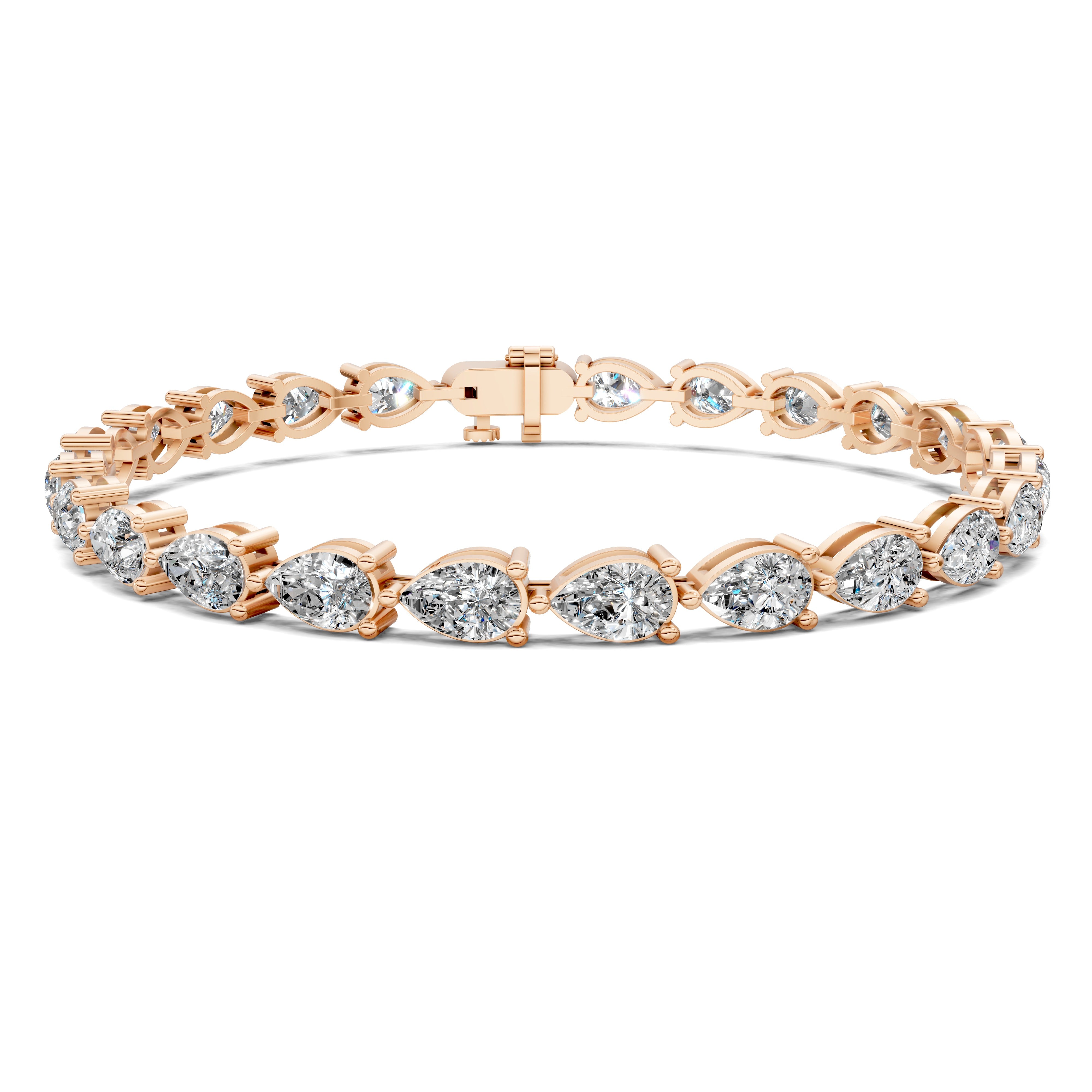 Audrey East-West Pear Tennis Bracelet