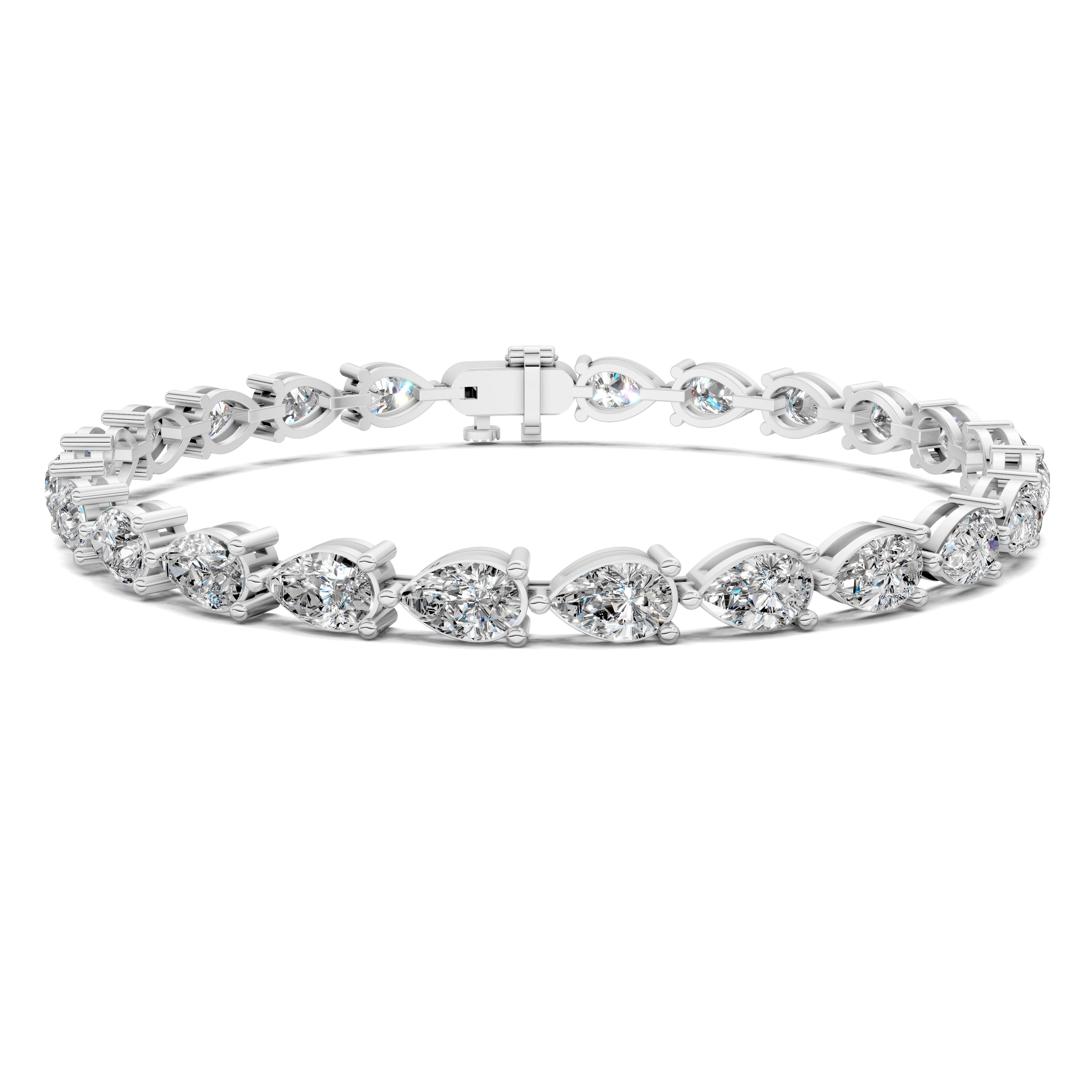 Audrey East-West Pear Tennis Bracelet