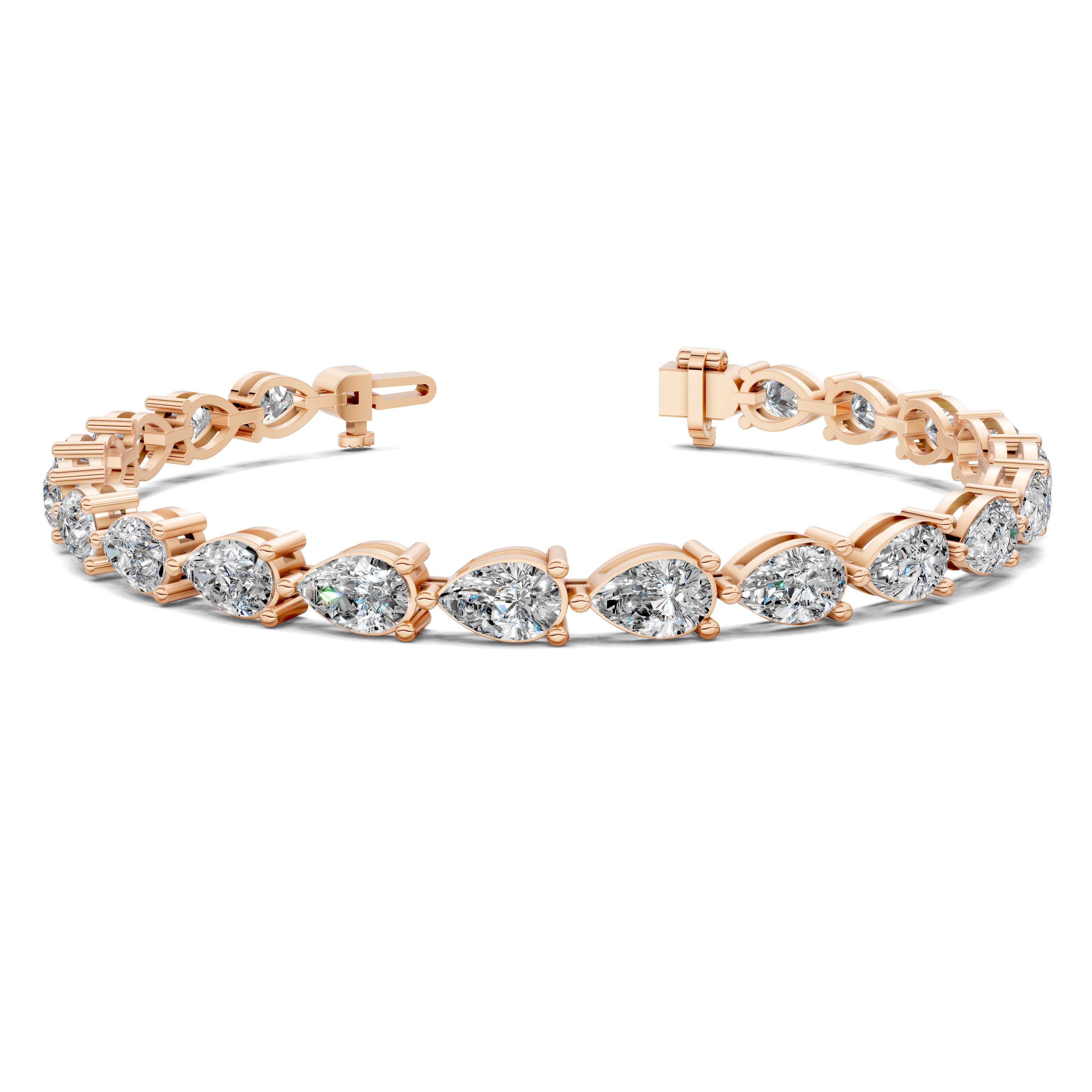 Audrey East-West Pear Tennis Bracelet