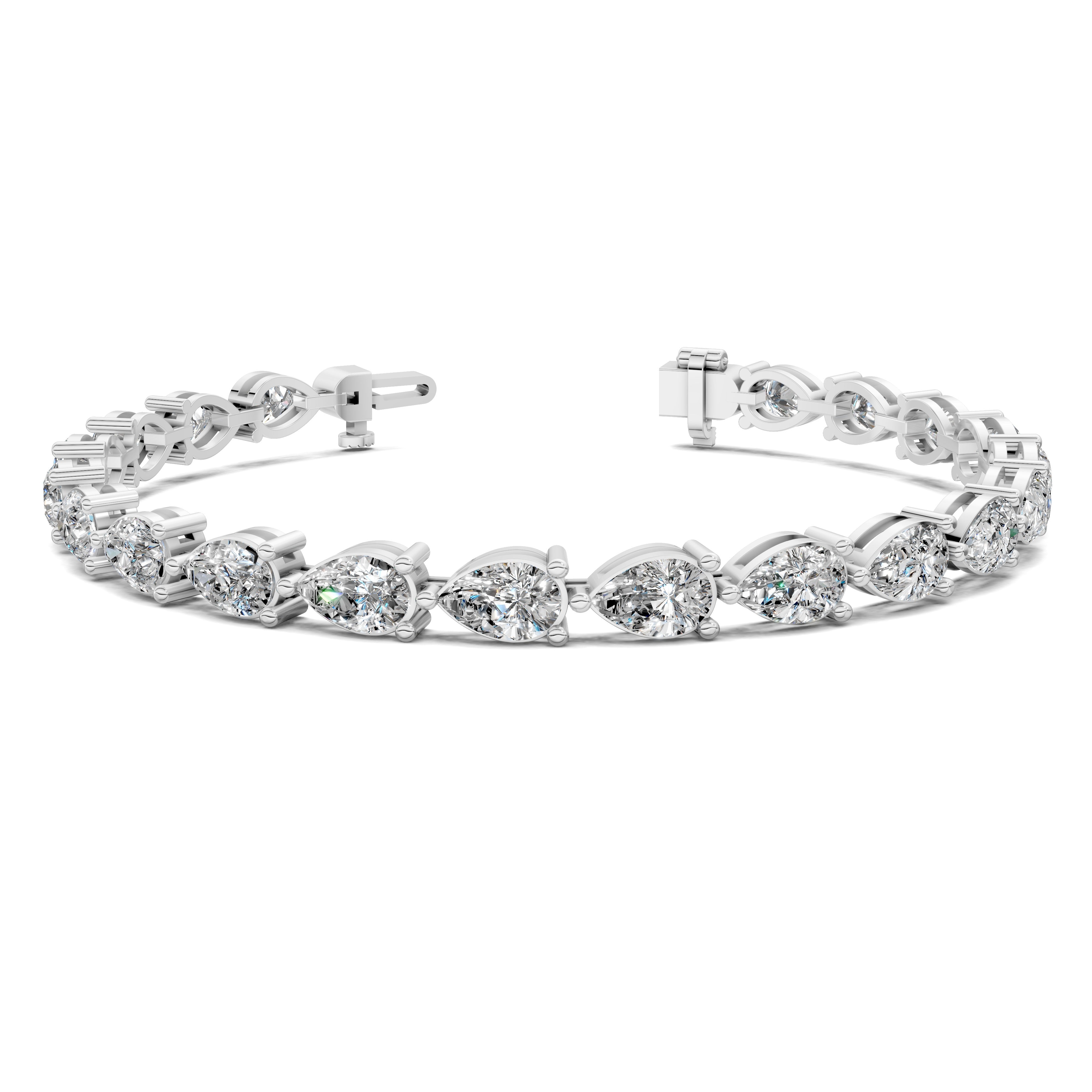 Audrey East-West Pear Tennis Bracelet