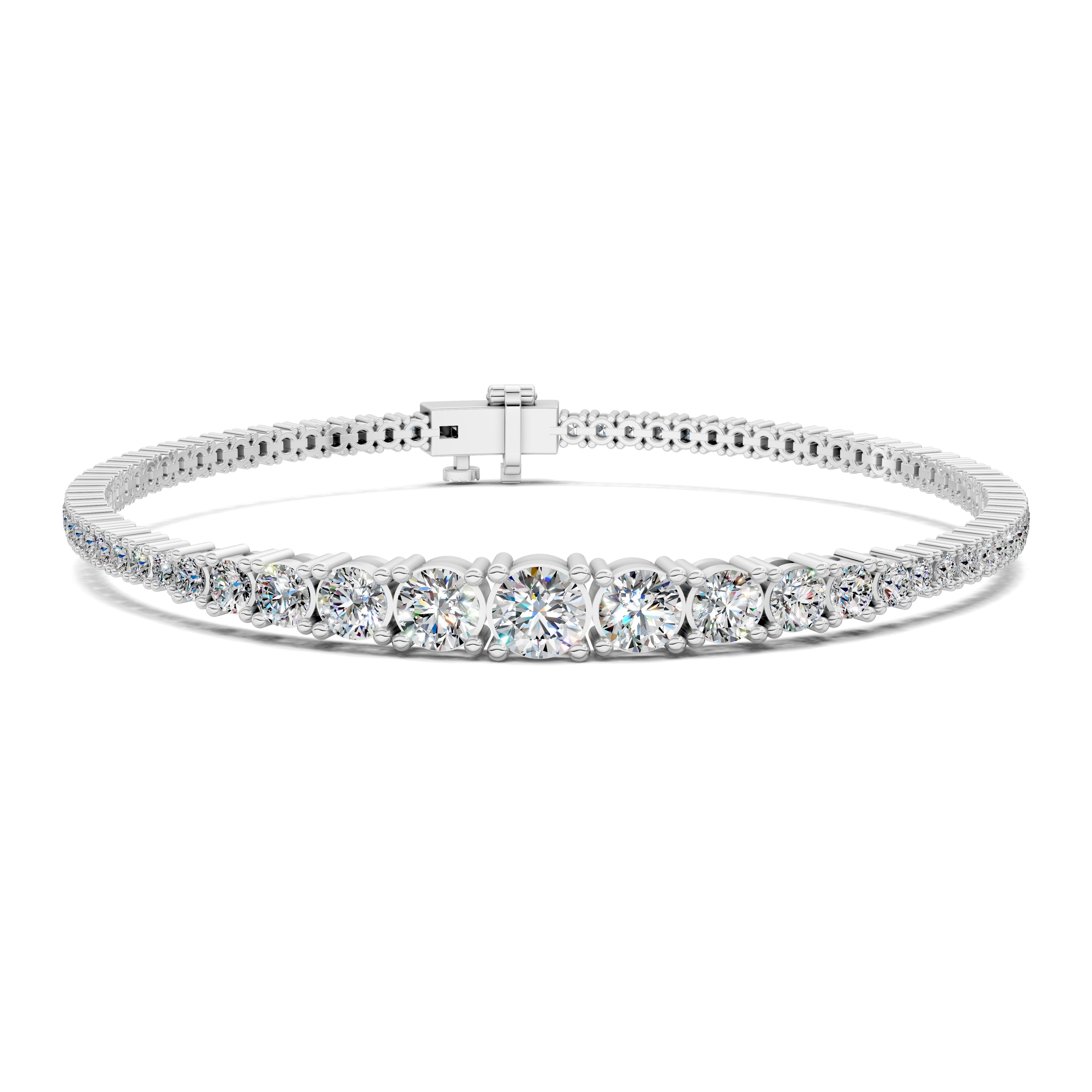 Ava Graduated Four-Prong Tennis Bracelet