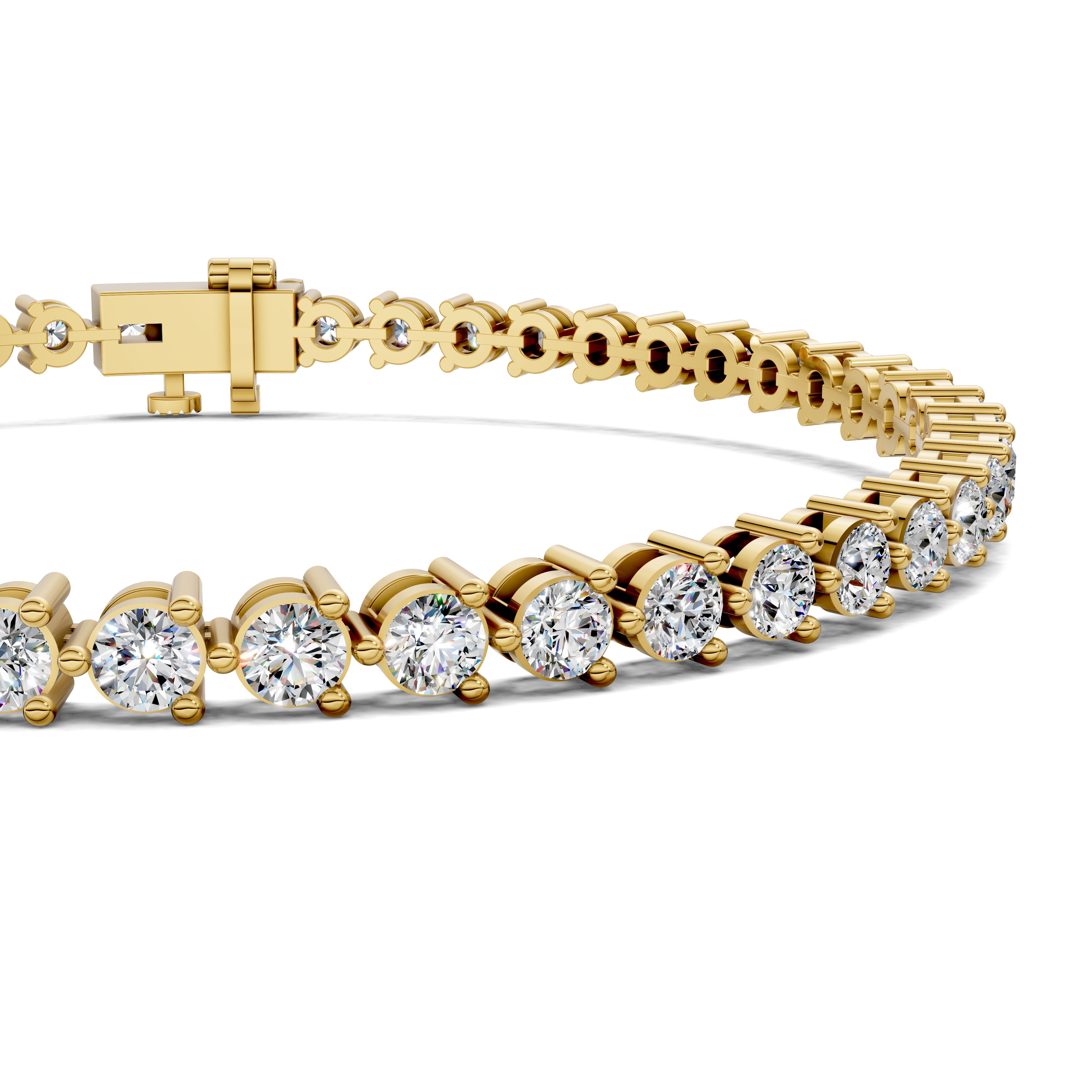 Olivia Classic Three-Prong Round Tennis Bracelet