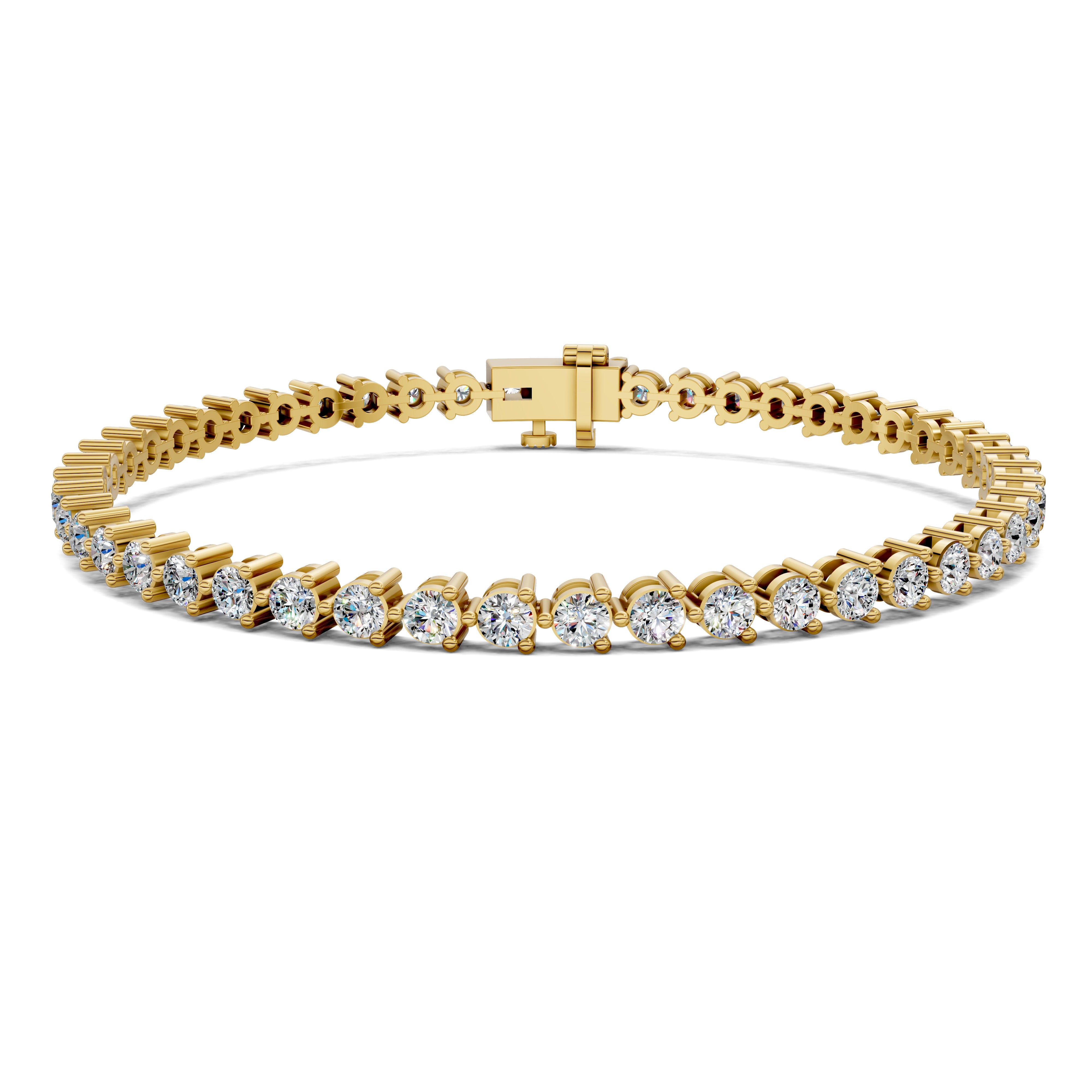 Olivia Classic Three-Prong Round Tennis Bracelet