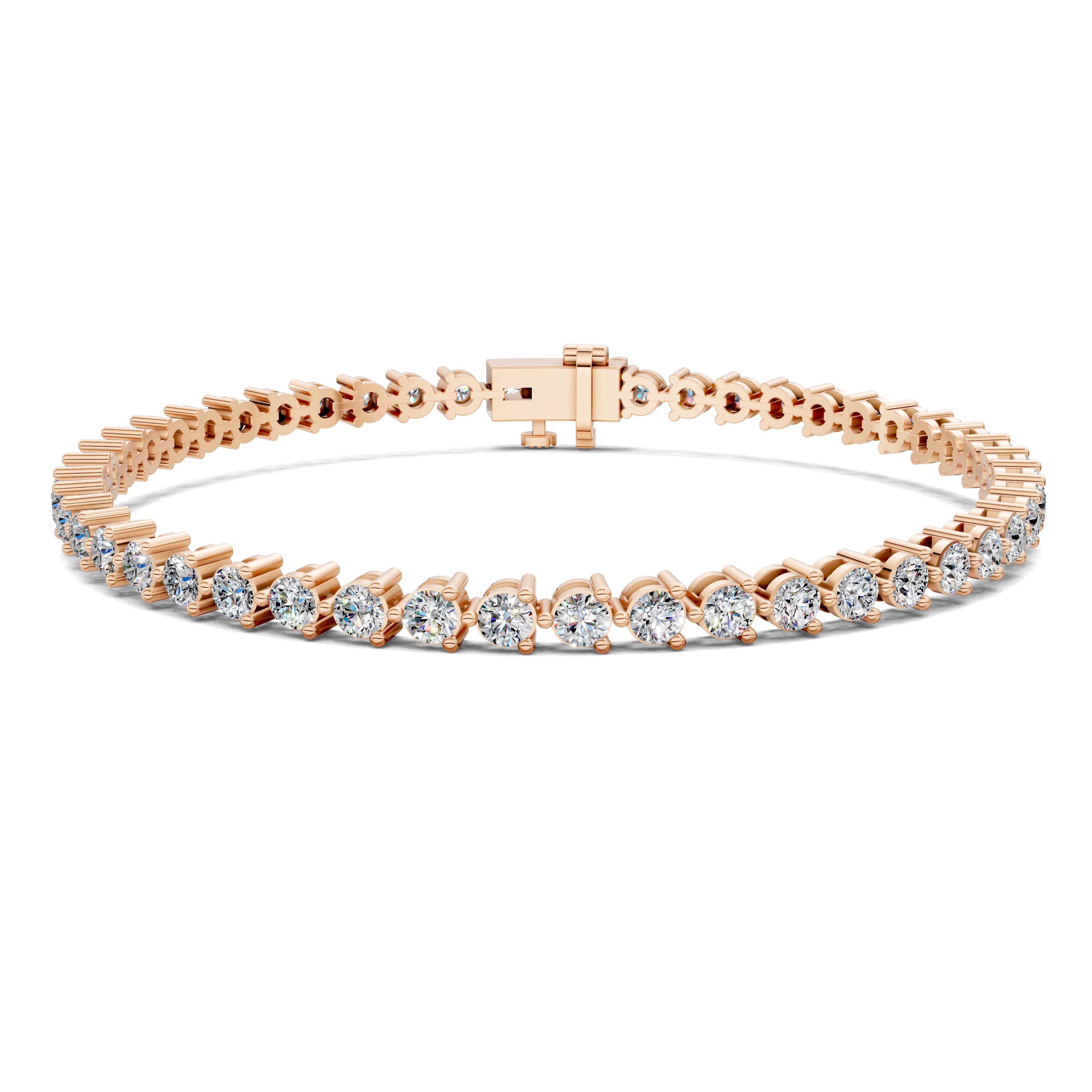 Olivia Classic Three-Prong Round Tennis Bracelet
