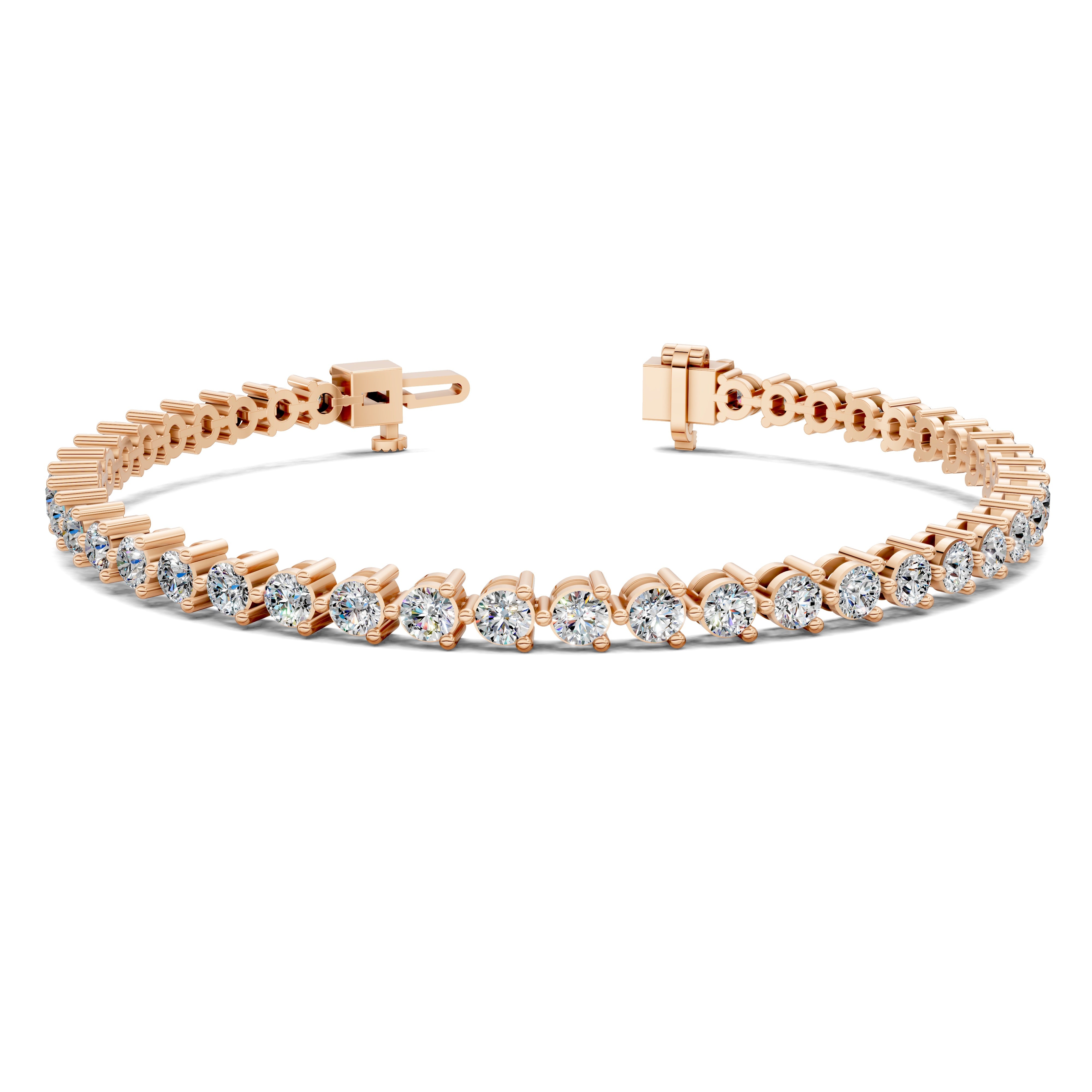 Olivia Classic Three-Prong Round Tennis Bracelet