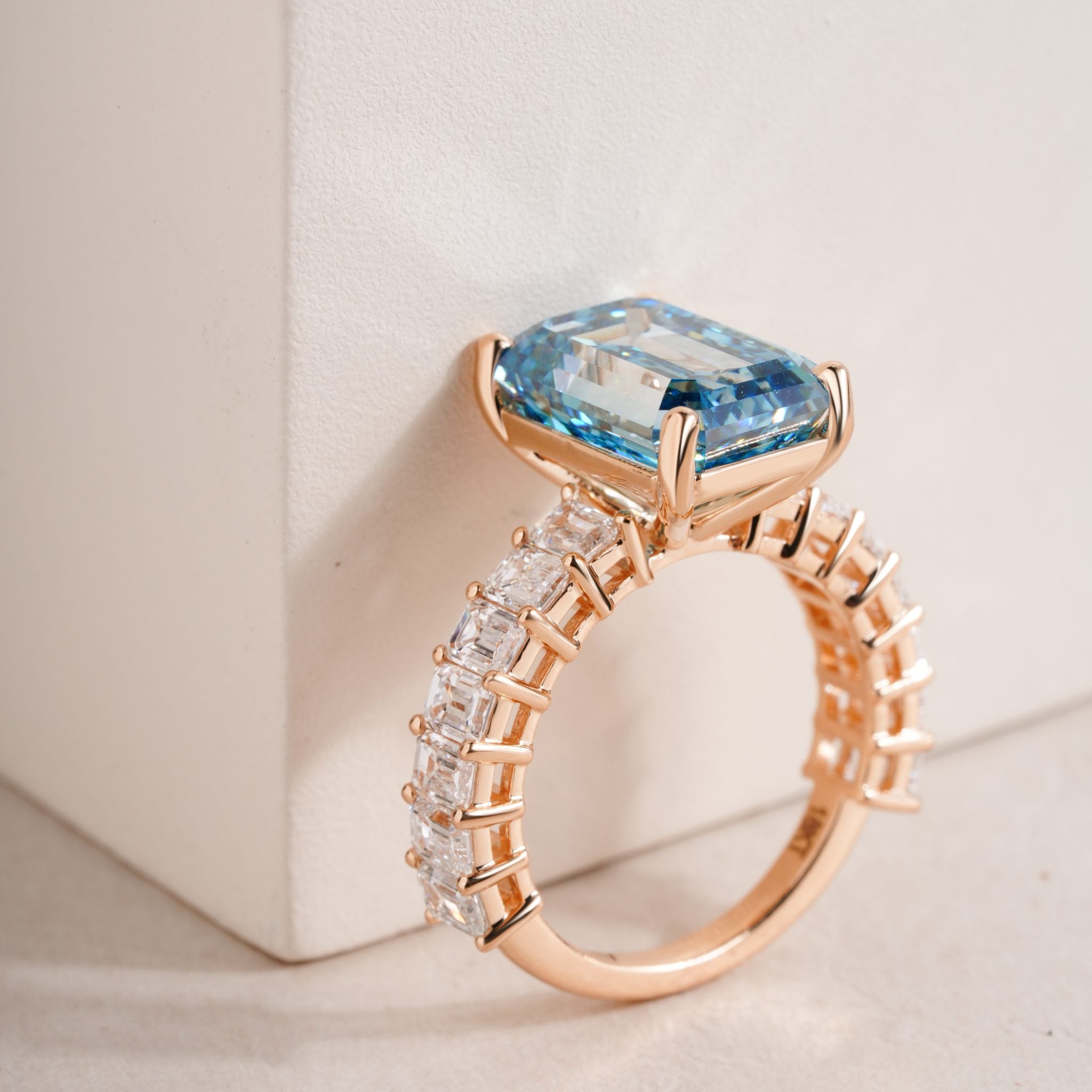 The Solara Emerald Pavé Ring
