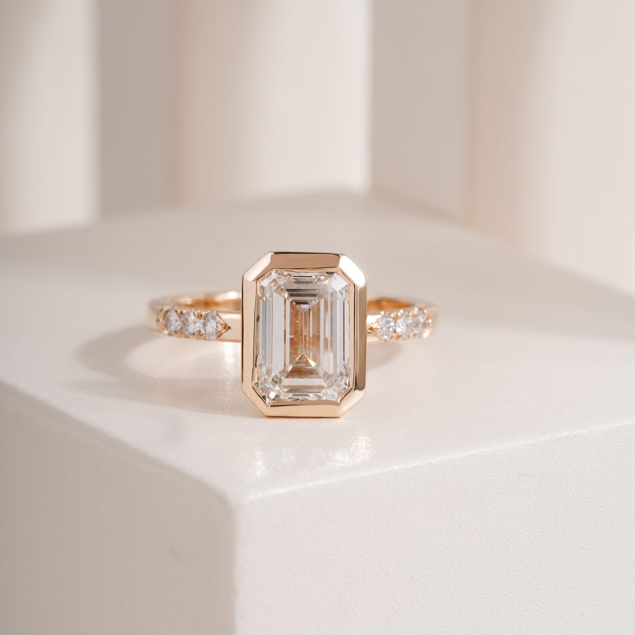 The Seraphelle Emerald Bezel Ring