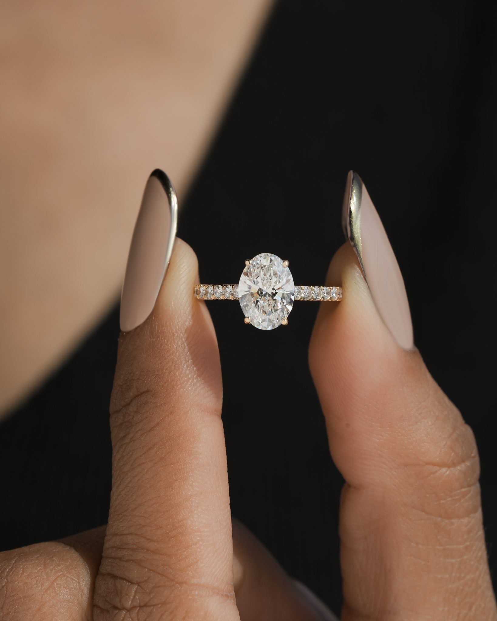 Elara Pavé Cathedral Ring