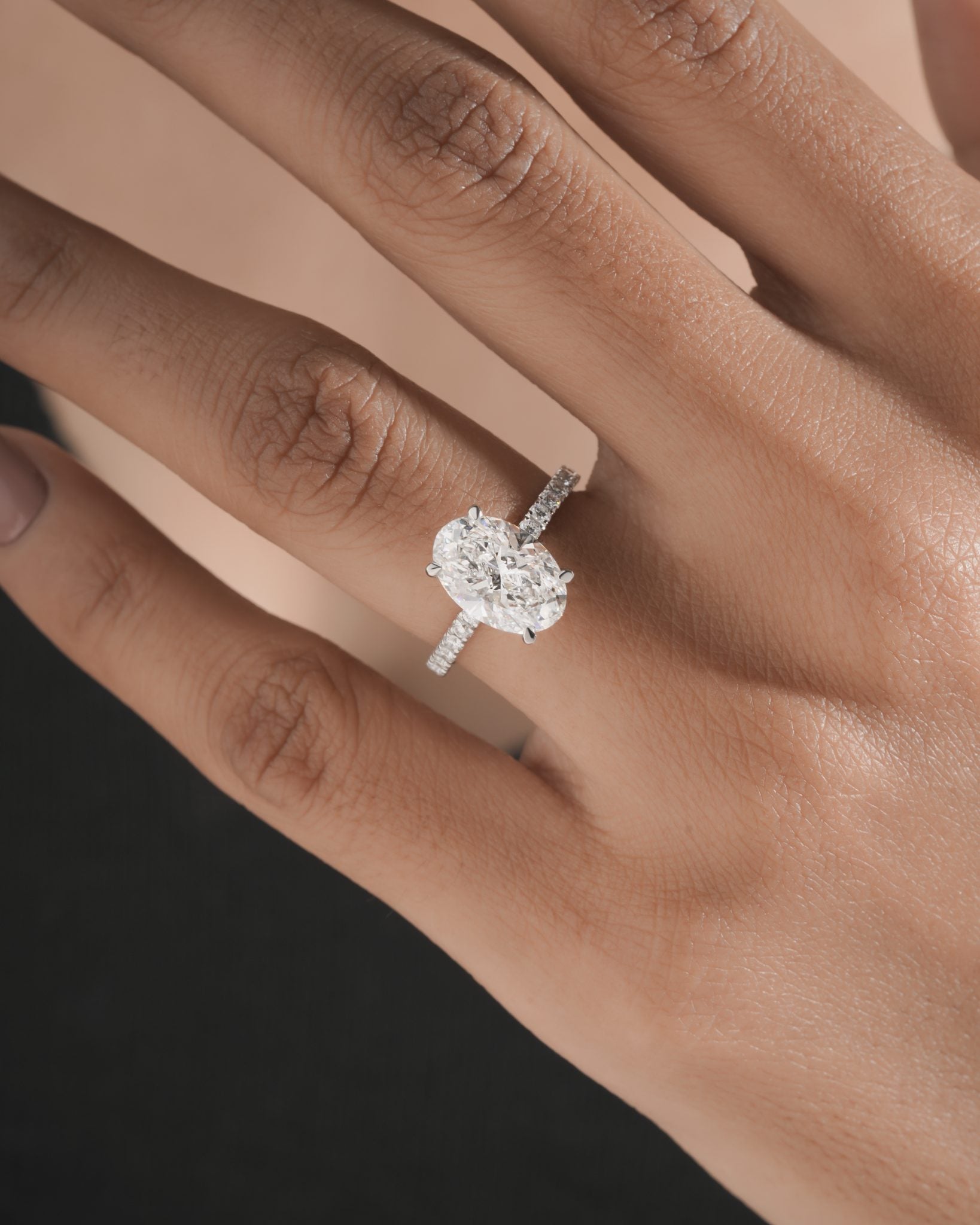Lumina Semi Pavé Hidden Halo Ring