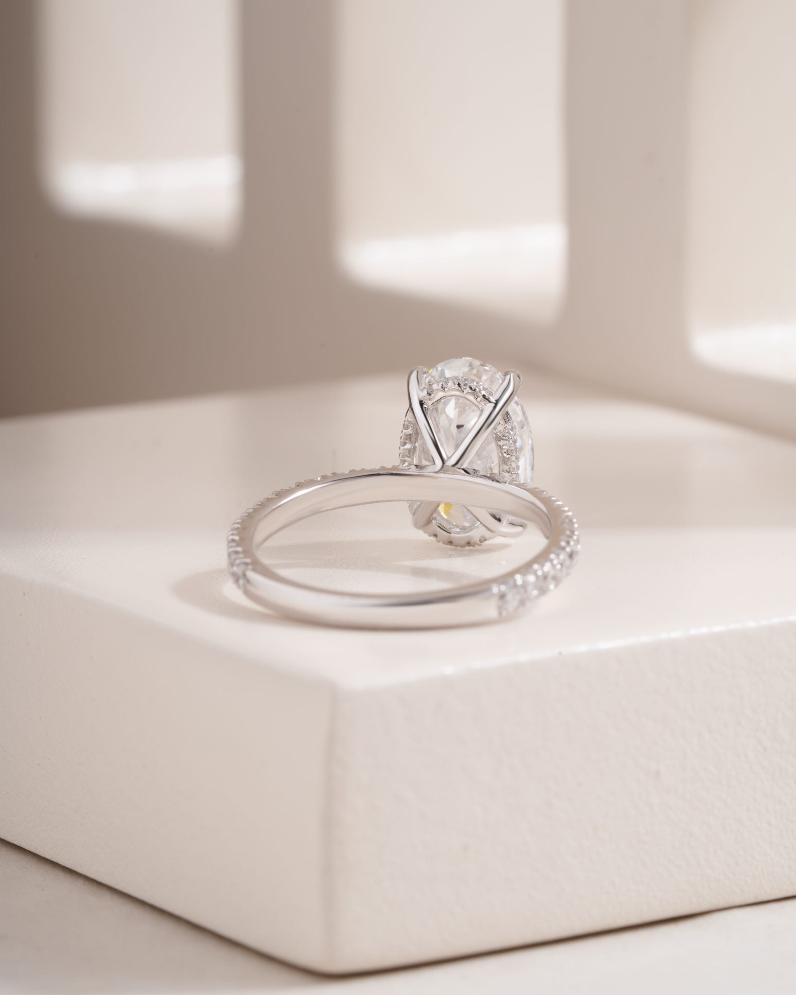 Lumina Semi Pavé Hidden Halo Ring