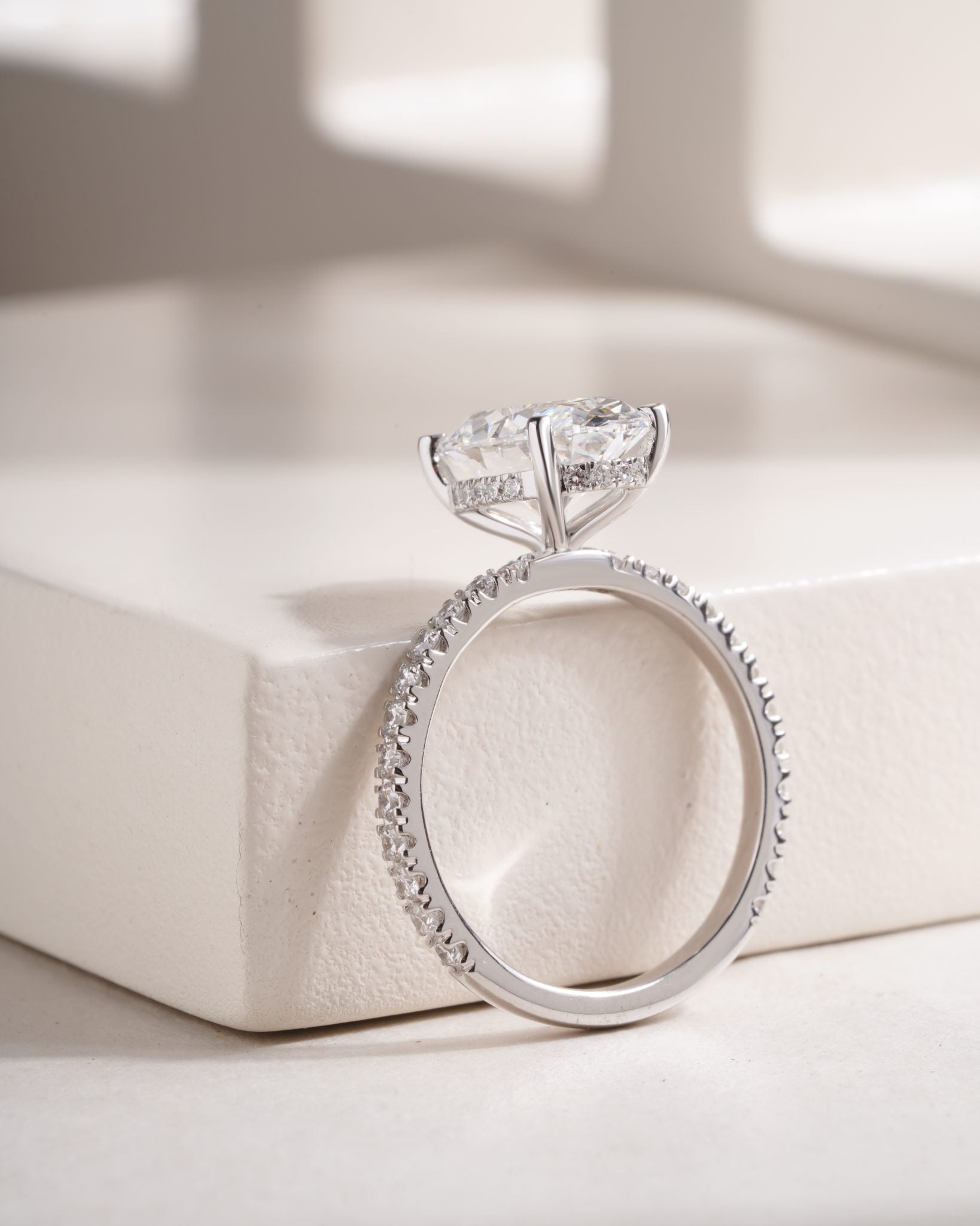 Lumina Semi Pavé Hidden Halo Ring