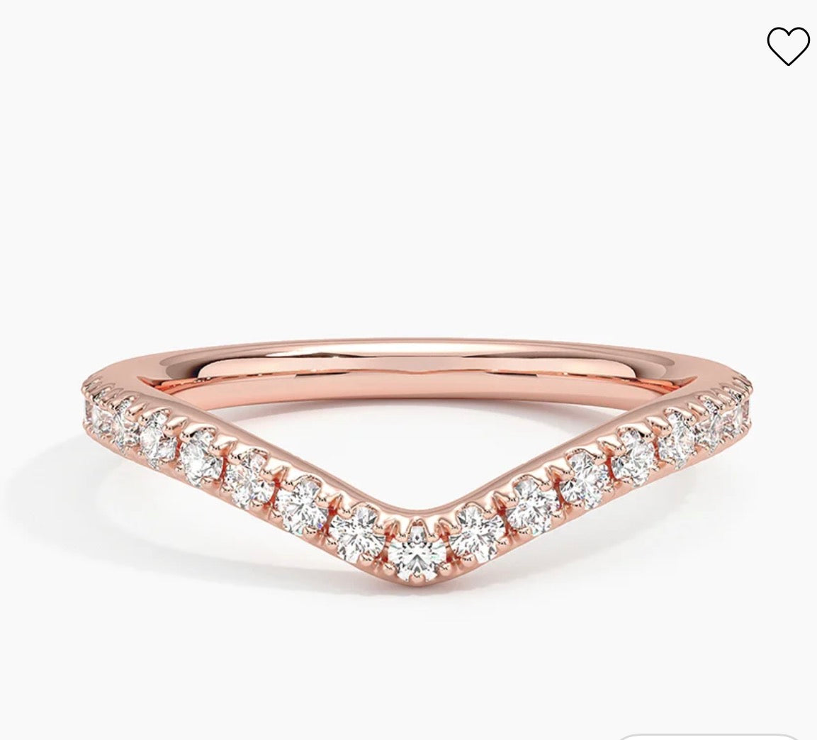Custom Order - Curved Wedding Band - Michelle